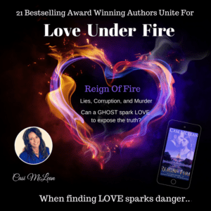 A book cover with a picture of a heart and the words " love under fire."