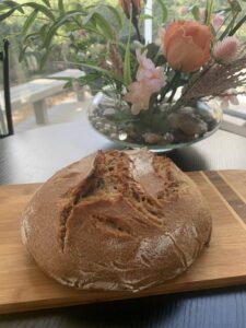 Casi McLean's first successful loaf of sourdough bread.